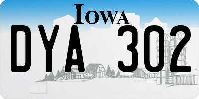 IA license plate DYA302