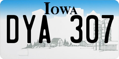 IA license plate DYA307