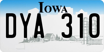 IA license plate DYA310