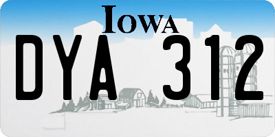 IA license plate DYA312