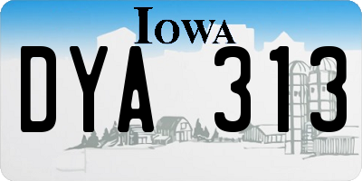 IA license plate DYA313