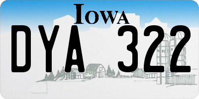 IA license plate DYA322