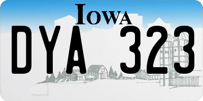 IA license plate DYA323