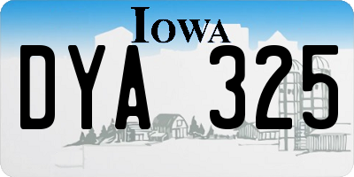 IA license plate DYA325
