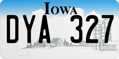 IA license plate DYA327