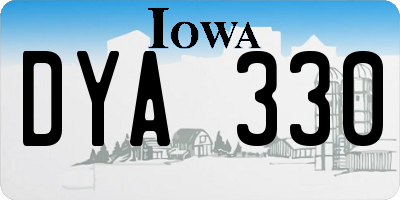 IA license plate DYA330