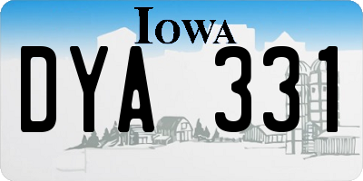 IA license plate DYA331