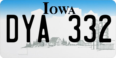 IA license plate DYA332