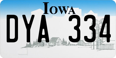 IA license plate DYA334