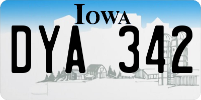 IA license plate DYA342