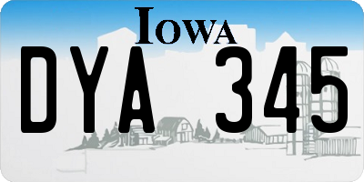 IA license plate DYA345