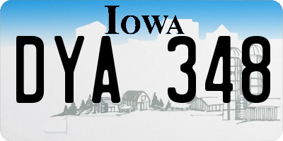 IA license plate DYA348