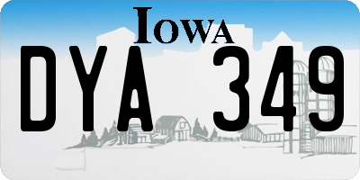IA license plate DYA349