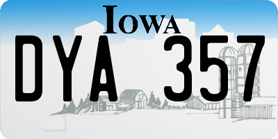IA license plate DYA357