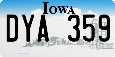 IA license plate DYA359