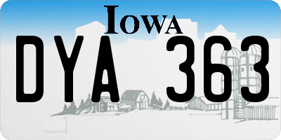 IA license plate DYA363