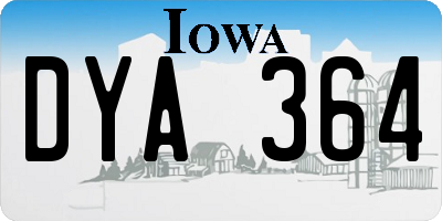 IA license plate DYA364