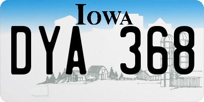 IA license plate DYA368