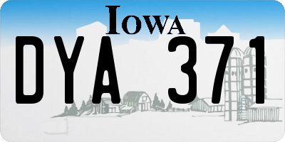 IA license plate DYA371