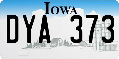 IA license plate DYA373