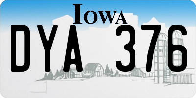 IA license plate DYA376