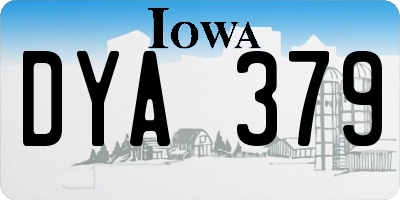IA license plate DYA379