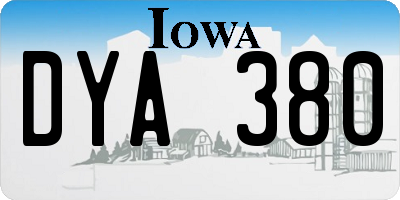 IA license plate DYA380