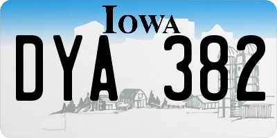 IA license plate DYA382