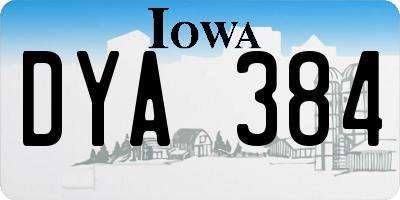 IA license plate DYA384