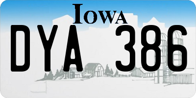 IA license plate DYA386