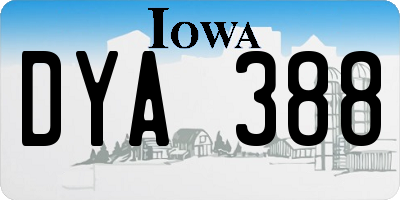IA license plate DYA388