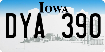 IA license plate DYA390
