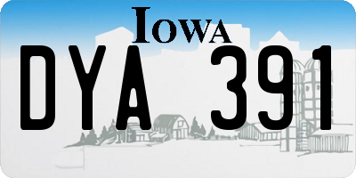IA license plate DYA391
