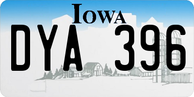 IA license plate DYA396