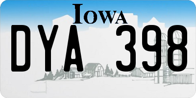 IA license plate DYA398
