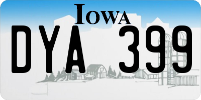 IA license plate DYA399