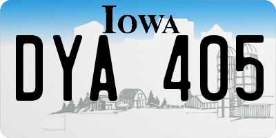 IA license plate DYA405