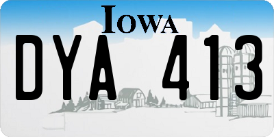 IA license plate DYA413