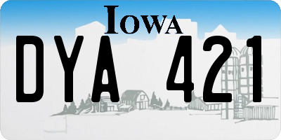 IA license plate DYA421
