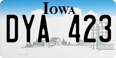 IA license plate DYA423