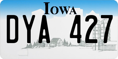 IA license plate DYA427