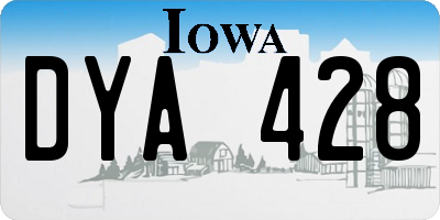 IA license plate DYA428