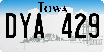 IA license plate DYA429