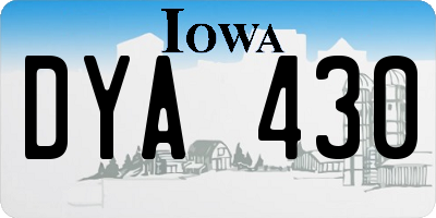 IA license plate DYA430