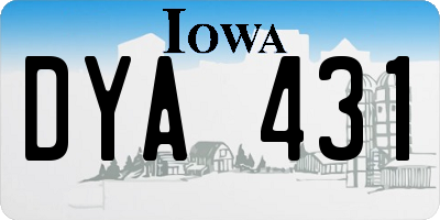 IA license plate DYA431