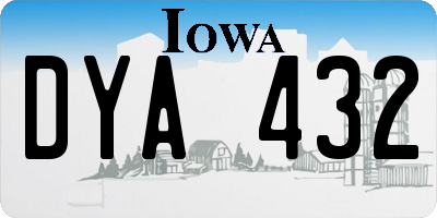 IA license plate DYA432