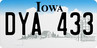 IA license plate DYA433