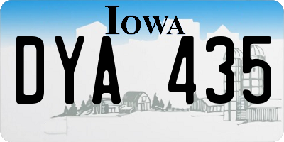 IA license plate DYA435