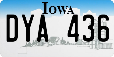 IA license plate DYA436