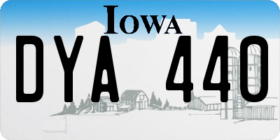 IA license plate DYA440
